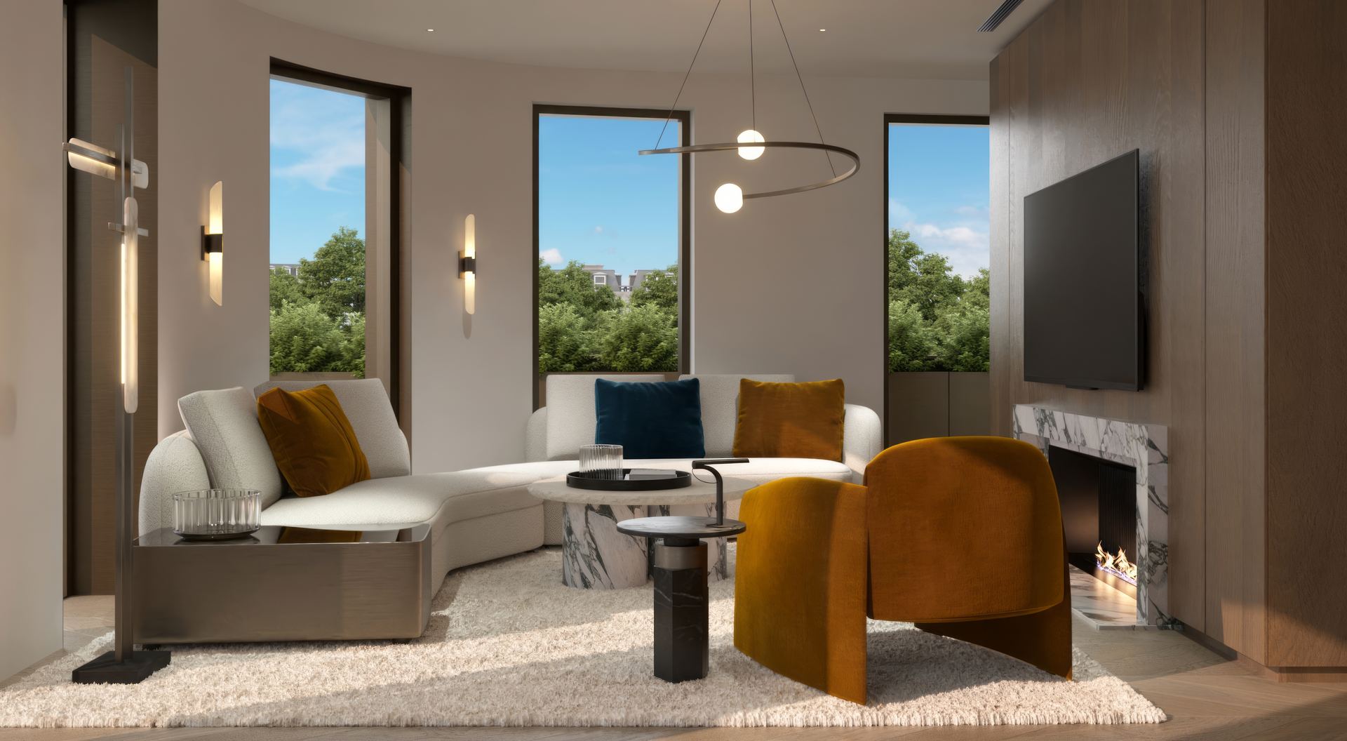 8' to Central — living room
