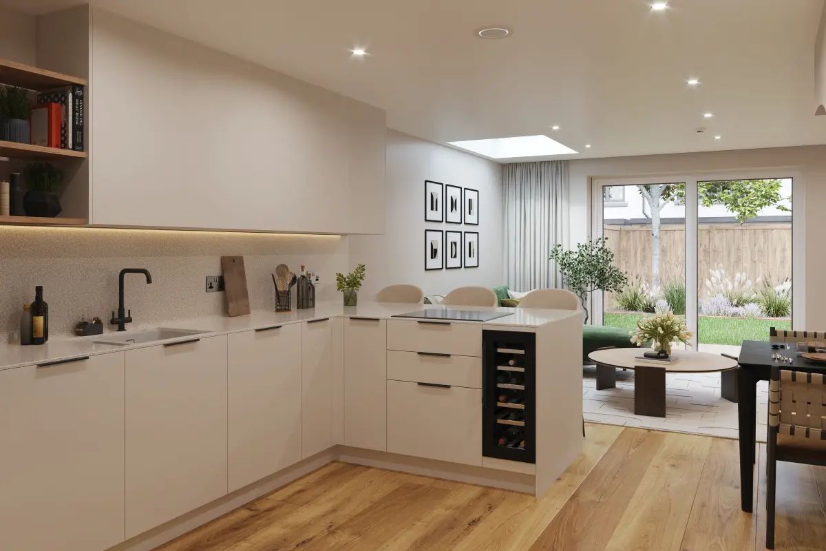 Twickenham Green — kitchen and dining