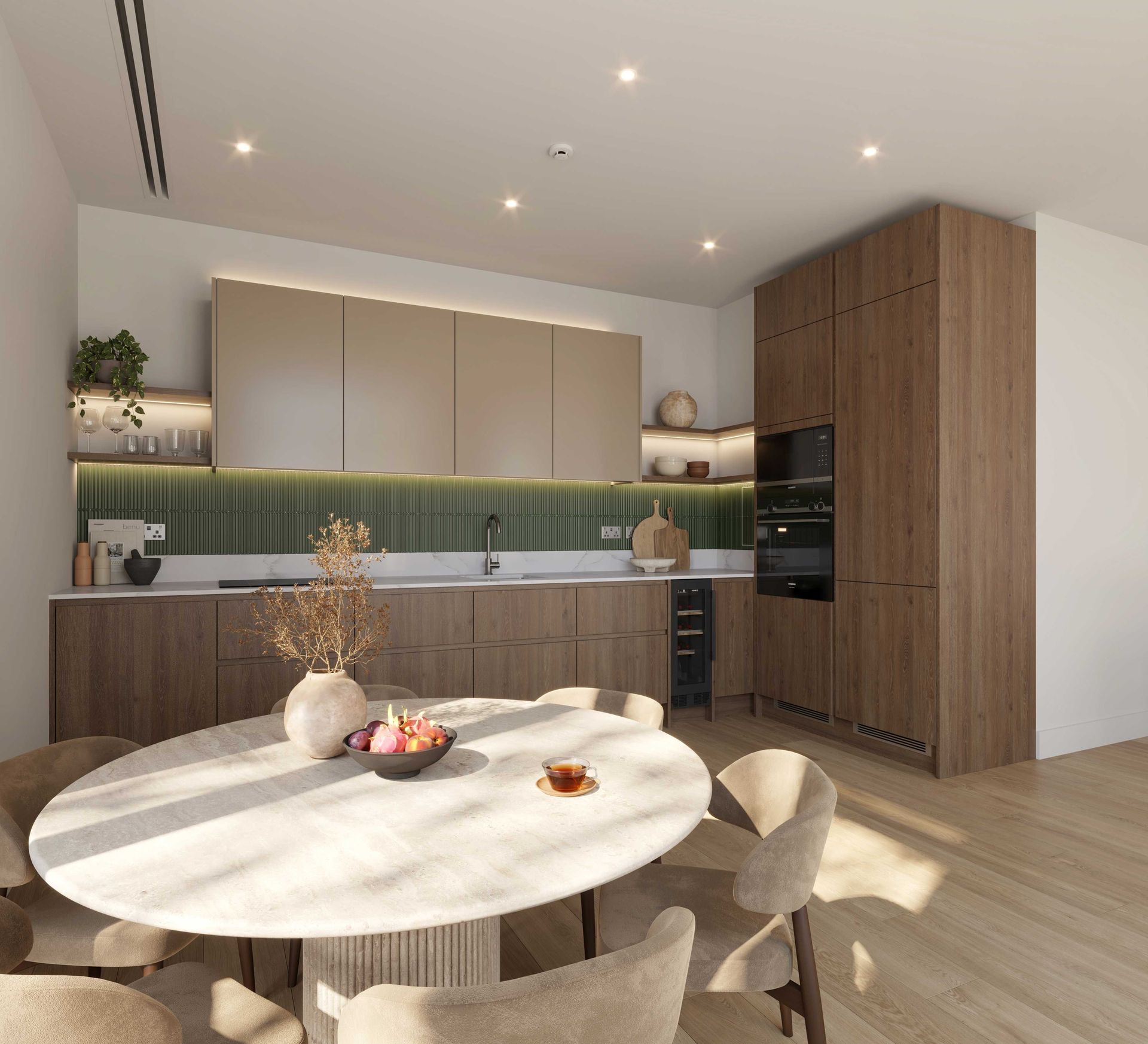 Wimbledon Bridge House — kitchen, Folia palette