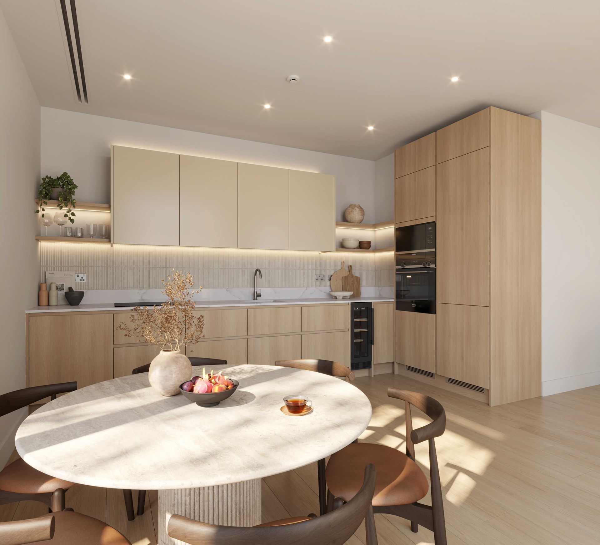 Wimbledon Bridge House — kitchen, Bosca palette